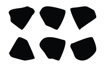 6 Blobs Liquid and fluid abstract shape Set