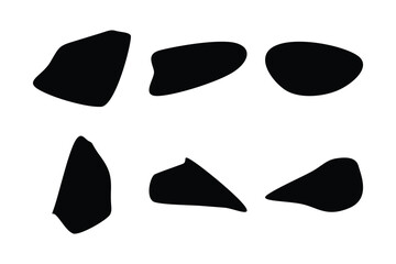 6 Blobs Liquid and fluid abstract shape Set