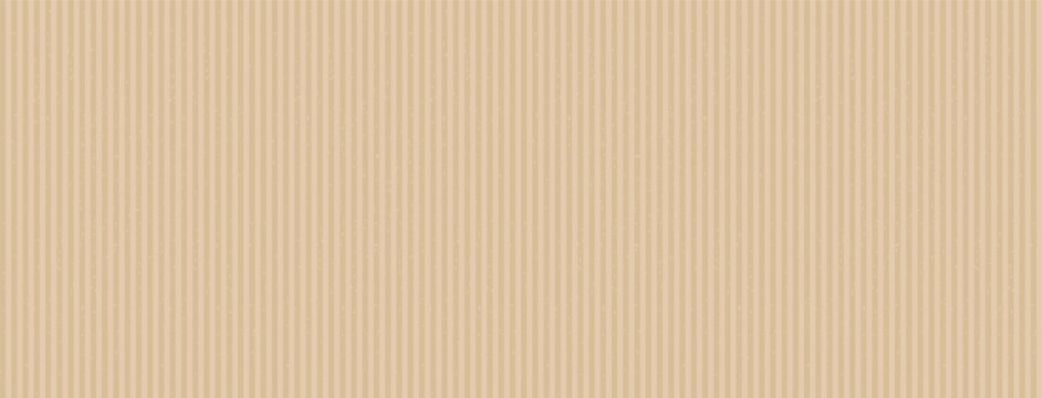 Kraft paper texture seamless pattern. Vector striped cardboard background. Light beige neutral color grainy textured bg. Vintage style backdrop. Light brown banner. Hand crafted collage template