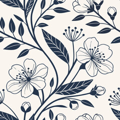 wallpaper with plant pattern - seamless pattern for your design