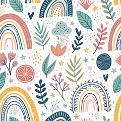 wallpaper with plant pattern - seamless pattern for your design
