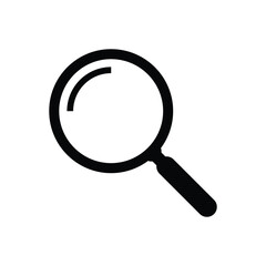 Magnifying glass icon, search icon Vector Illustration, Magnifying glass symbol, Zoom symbol, zoom lens sign, scan search symbol isolated, search symbol for web icons flat vector illustration.