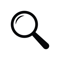 Magnifying glass icon, search icon Vector Illustration, Magnifying glass symbol, Zoom symbol, zoom lens sign, scan search symbol isolated, search symbol for web icons flat vector illustration.
