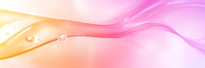 Obraz premium Abstract Pastel Swirls In Pink And Orange