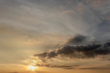 sunset in the sky