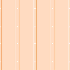 Obraz premium Seamless vector pattern of hearts and thin vertical lines in soft colors.