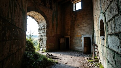 Obraz premium Patarei Fortress Tallinn Estonia Decaying Architecture Dramatic Colors