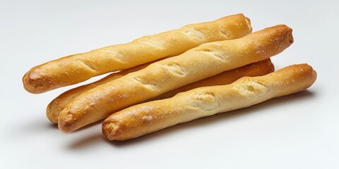 Golden-brown, oven-baked breadsticks with a crispy exterior and soft interior.