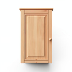 Light Wood Wall Cabinet Single Door Modern Minimalist Design