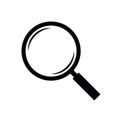Magnifying glass icon isolated on white background.