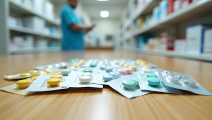 Tablets for patients to take at home, which the pharmacist has prescribed.