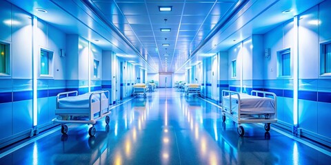 Fototapeta premium Surreal Hospital Corridor - AI Photo