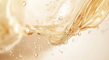 Liquid Gold Abstract: A captivating abstract  gold liquid against a pure white backdrop.marble wall...