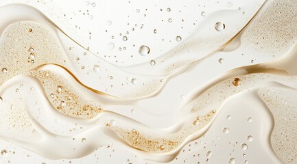 Liquid Gold Abstract: A captivating abstract  gold liquid against a pure white backdrop.marble wall...