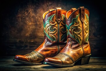 Vintage Cowboy Boots - 70s Style Low Light