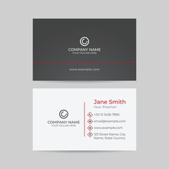 Clean style modern business card template.