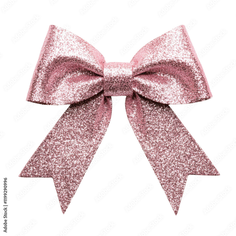 Canvas Prints Pink glitter bow isolated