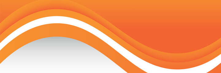 Abstract orange white banner background. Graphic design banner pattern background template with dynamic curve shapes