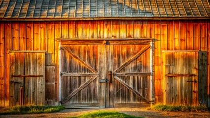 Naklejka premium Vintage Midwest Barn Doors - Illinois USA