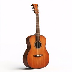 Obraz premium acoustic guitar isolated on white