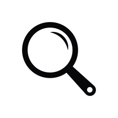 Magnifying glass icon, magnifier or loupe sign. Search icon. Vector illustration.