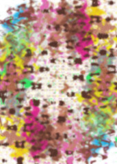 An abstract transparent psychedelic wavy vignette design element overlay.