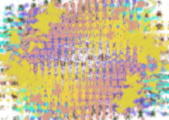 An abstract transparent psychedelic wavy vignette design element overlay.