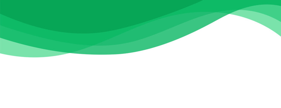 Green top header separator, modern divider shape vector illustration