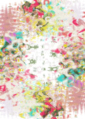 An abstract transparent psychedelic wavy vignette design element overlay.