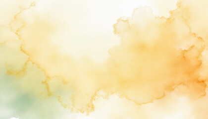 Obraz premium Soft abstract watercolor background with warm golden and teal hues 