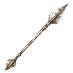 Historic archery weapon ancient cultures illustration natural history close-up tradition and craftsmanship