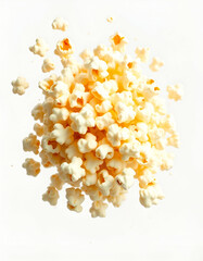 popcorn on white background
