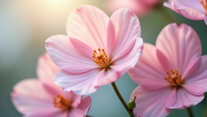 Fototapeta premium Ethereal Pastel Flower Bloom Digital Painting