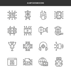 Ai Art Outline Icons