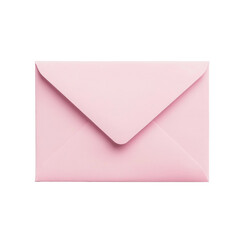 Elegant pink envelope on a neutral background 