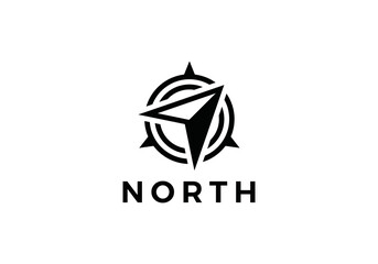 compass north simple modern logo design template   © nubikor