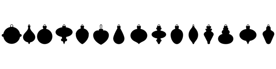 Christmas ball icon vector set. christmas toy illustration sign collection. new Year symbol.