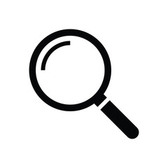 Vector Magnifying Glass Icon. Black Magnifying Glass Icon. Editable Magnifying Glass Icon in Vector Format.