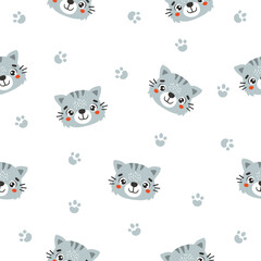 Farm animals pattern, cute farm animals, kids pattern, farm vector, cartoon, seamless pattern