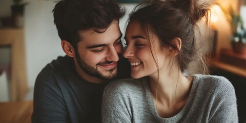 couple looking on house, Generative AI
