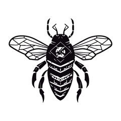 Coloring book for children baby Bee head vector illustration isolated on a white background.