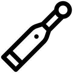 Electric toothbrush. Editable stroke vector icon.