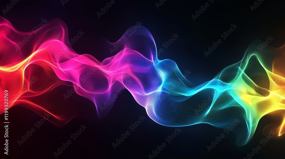 Aufkleber abstract colorful wave background