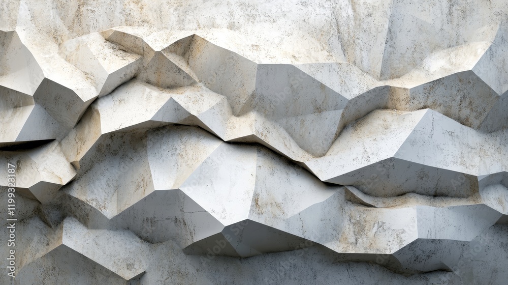 Poster Close up of an abstract stone texture with sharp, angular shapes and a rough surface.