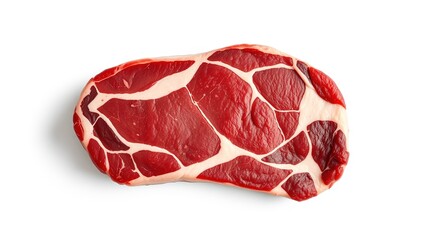 Fototapeta premium Uncooked Aberdeen Angus Ribeye Steak - Top View