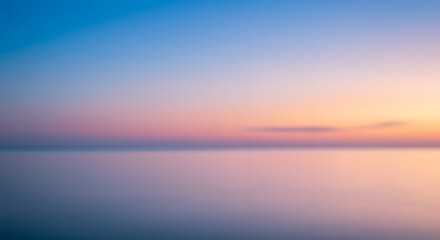 Golden Veil of Dawn Sky and Ocean in Soft Focus 