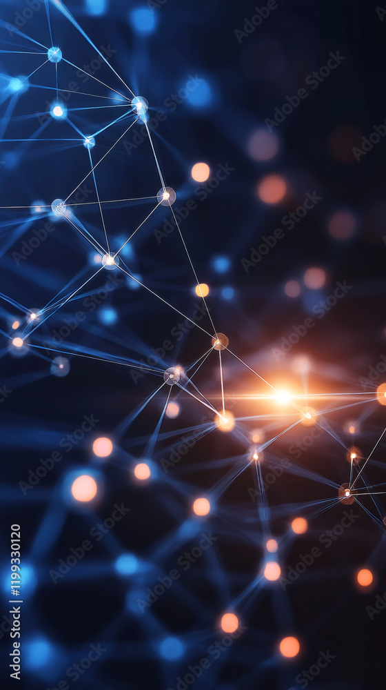 Aufkleber abstract geometric background forming by connecting lines and dots showing plexus network