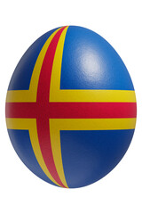 Rendered easter egg with a flag of Aland on the surface.