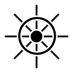 Obraz premium Ship Wheel Icon