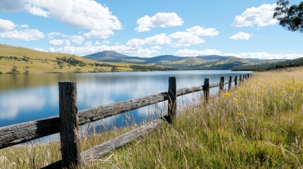 Serene Lake and Mountain View